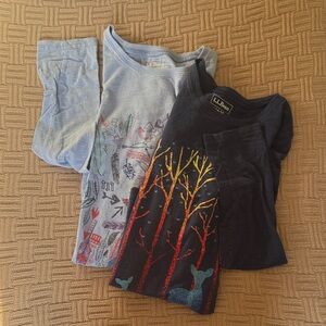 Two L.L. Bean Navy Blue Long Sleeves